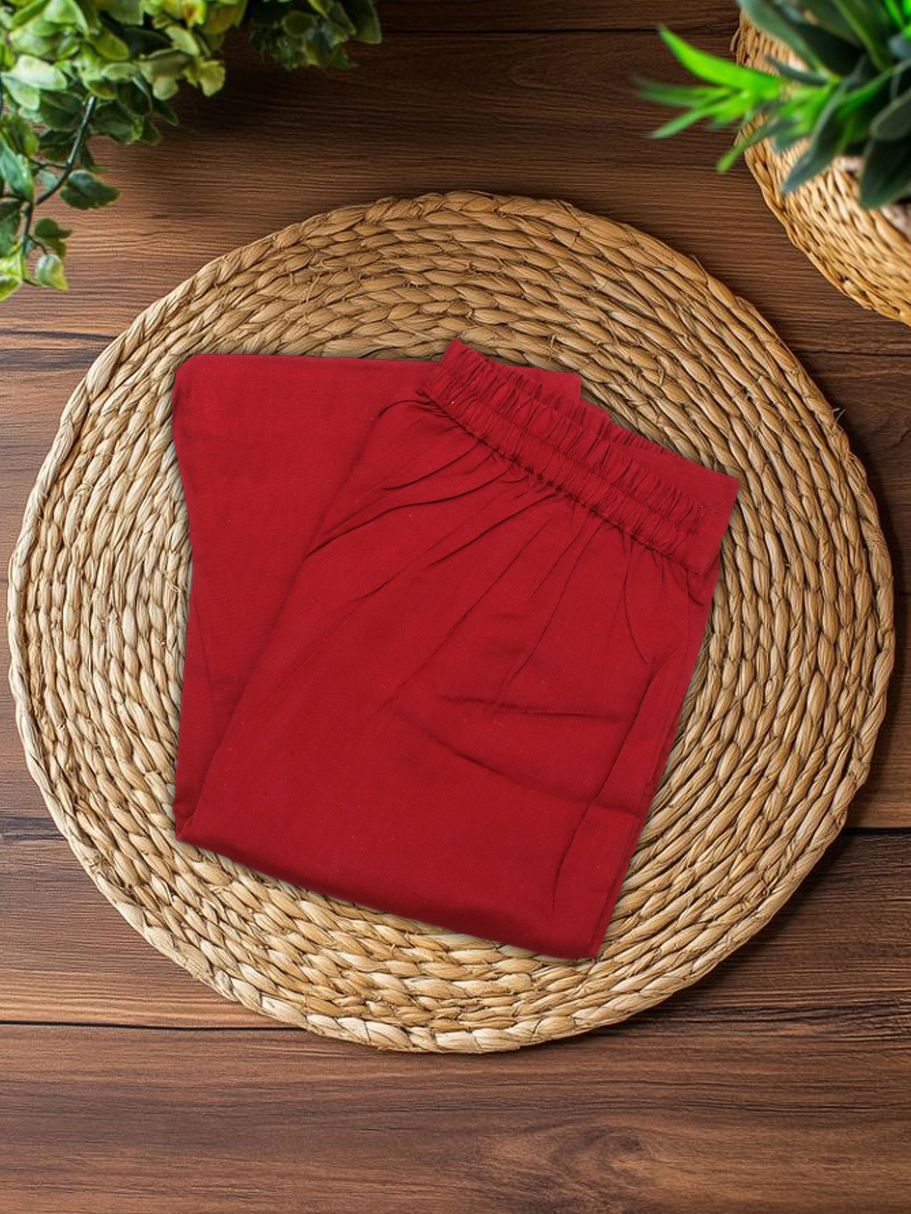 Poplin Pant Maroon - Image 2