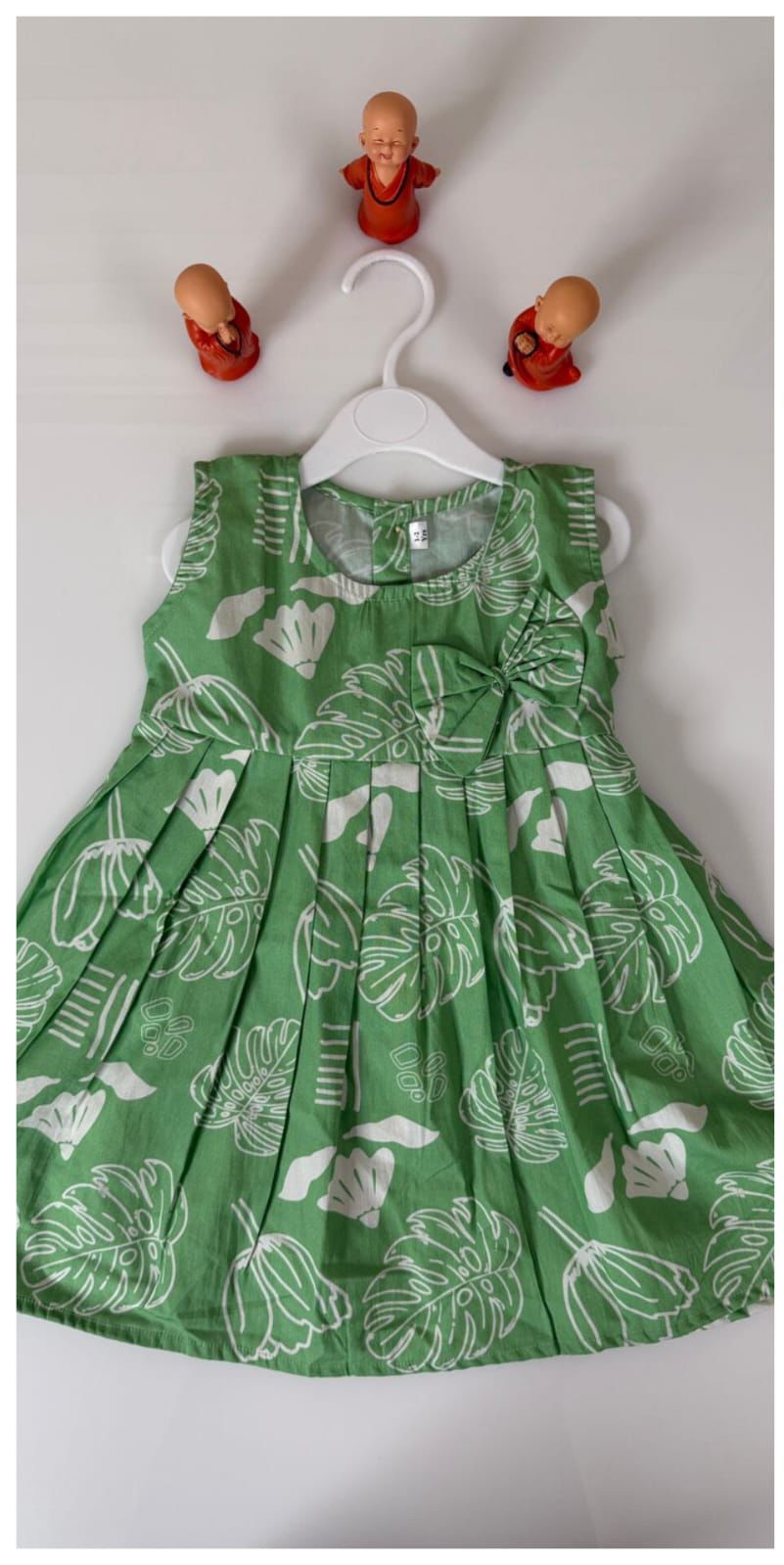 Cotton Soft Lining Kids Frocks Jungle Green