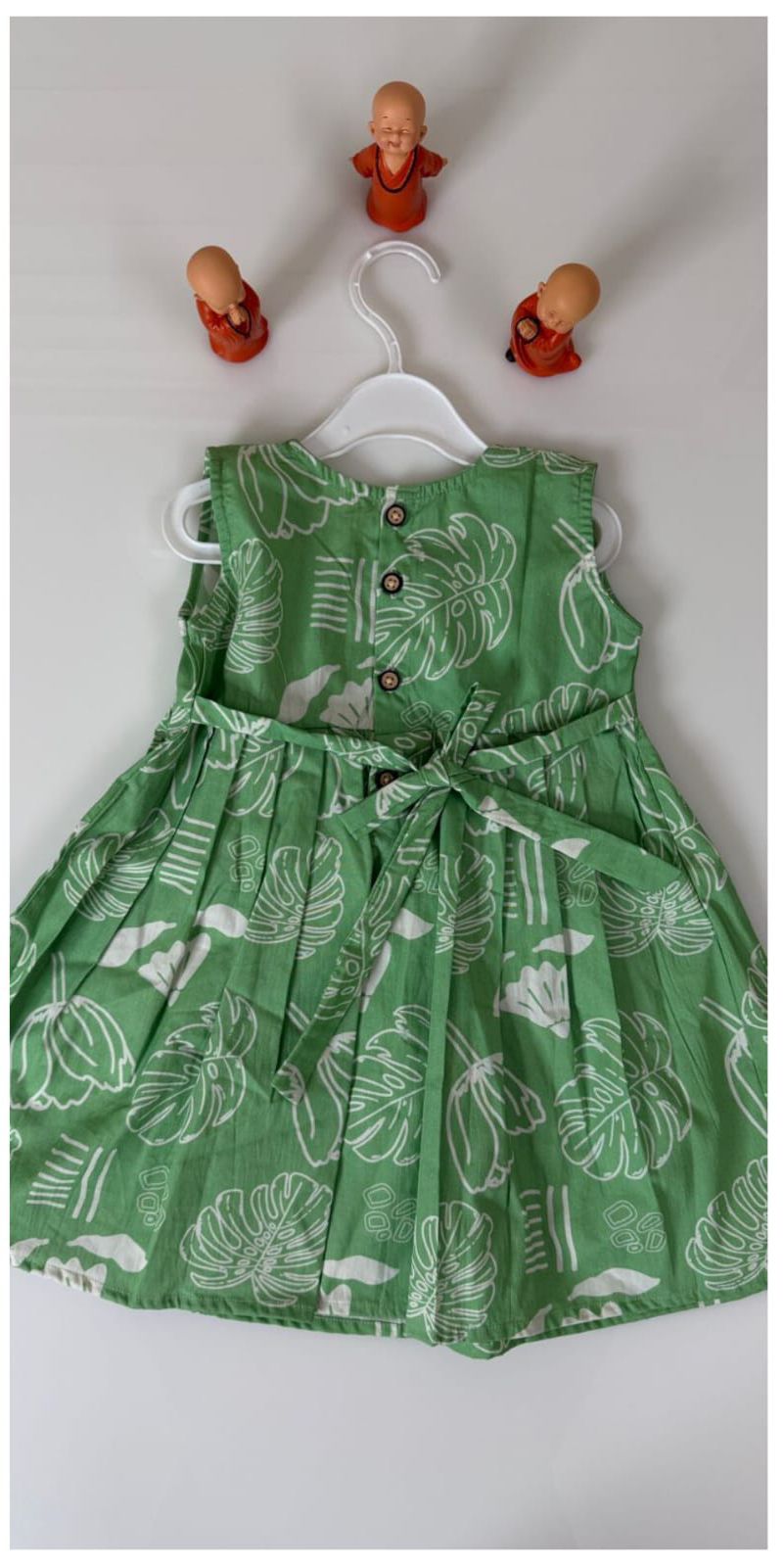 Cotton Soft Lining Kids Frocks Jungle Green - Image 2