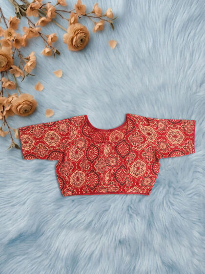 Beautiful Ajrakh Print Readymade Blouses Ajrakh Design