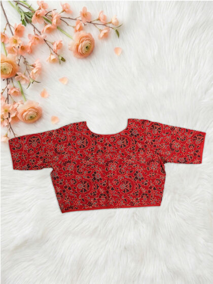 Beautiful Ajrakh Print Readymade Blouses Floral Design