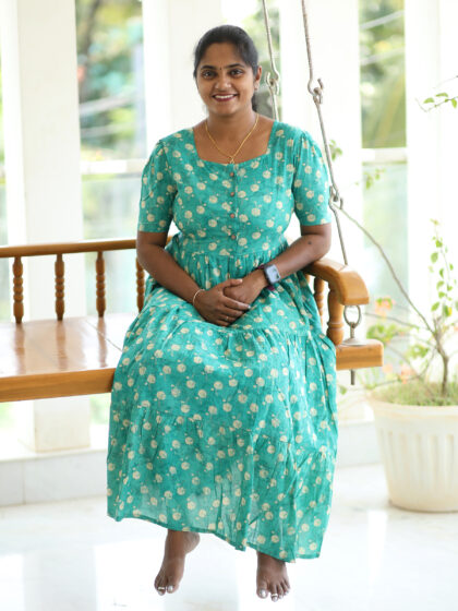 Cambric Cotton Frocks Rama Green