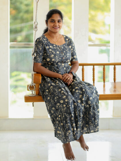 Cambric Cotton Frocks Grey