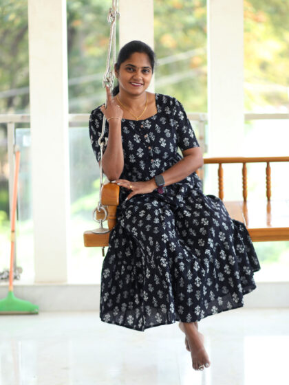 Cambric Cotton Frocks Black