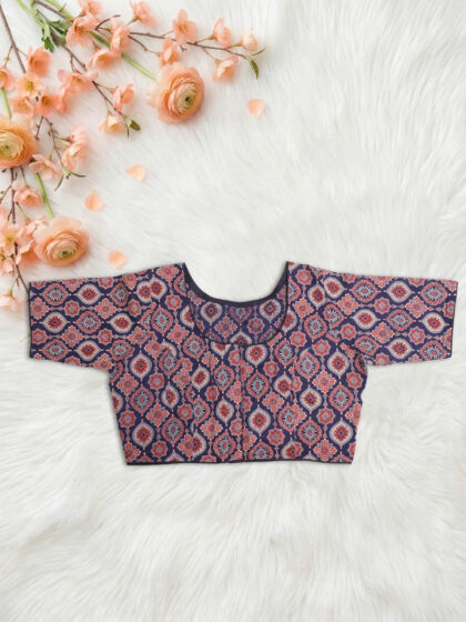Beautiful Ajrakh Print Readymade Blouses Hand Block Design