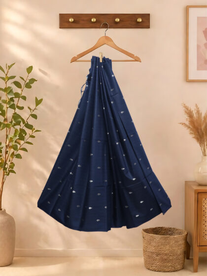 Tussar Silk Sarees Navy Blue