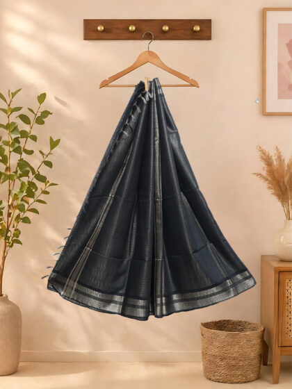 Moonga Silk Sarees Black