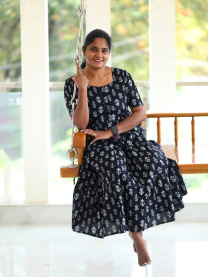 Cambric Cotton Frocks Black