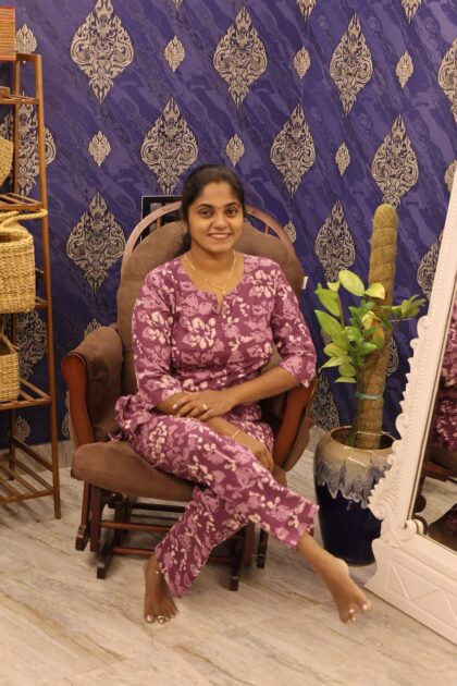 Stylish Cotton Co Ords Set Purple