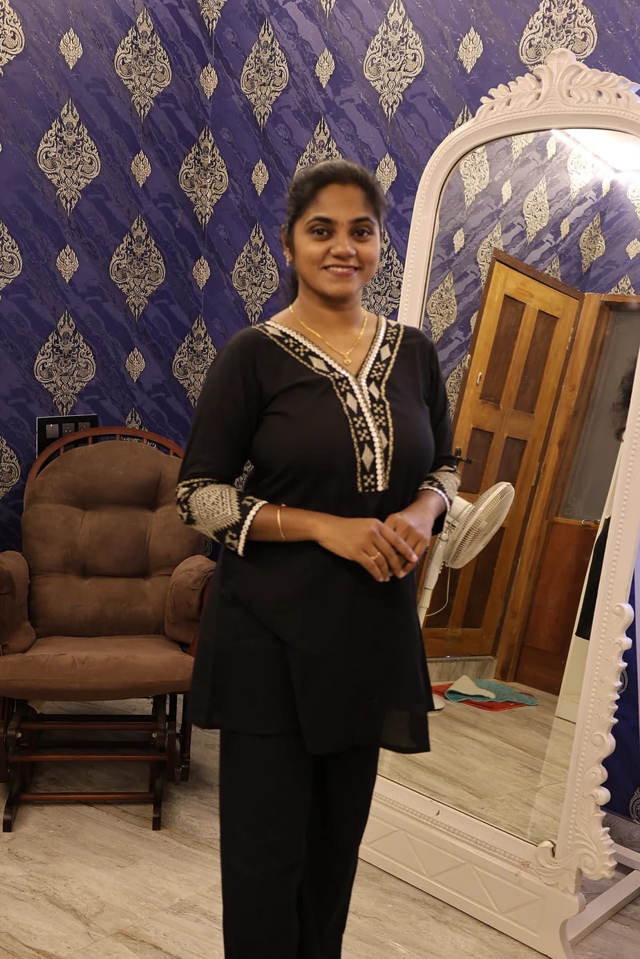 Stylish Cotton Co Ords Set Black - Image 2