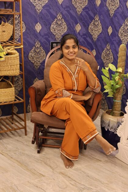 Stylish Cotton Co Ords Set Brown