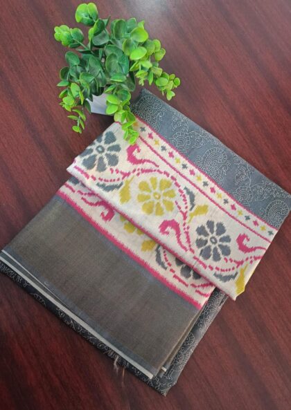 Silk Printed Sarees Grey