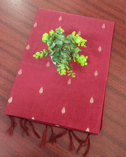 Tussar Silk Sarees Deep Red