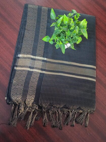 Moonga Silk Sarees Black