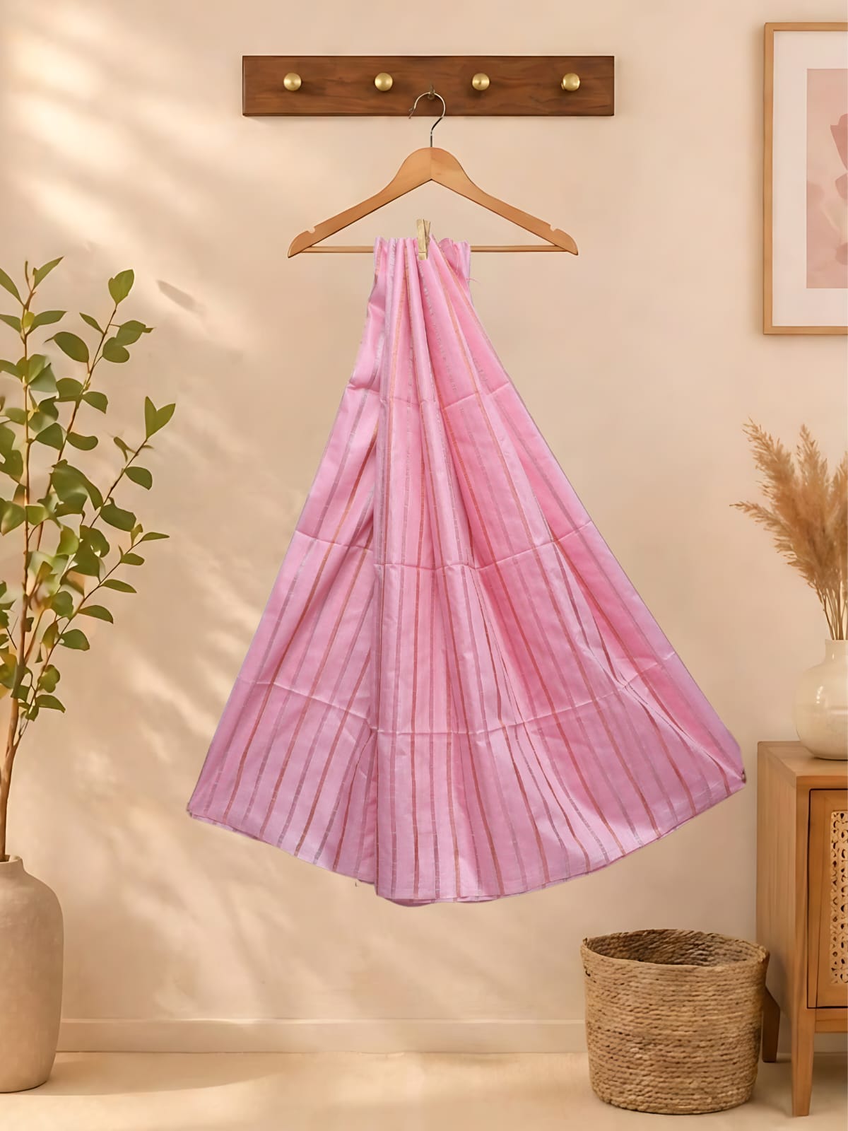 Art Silk Sarees Pink