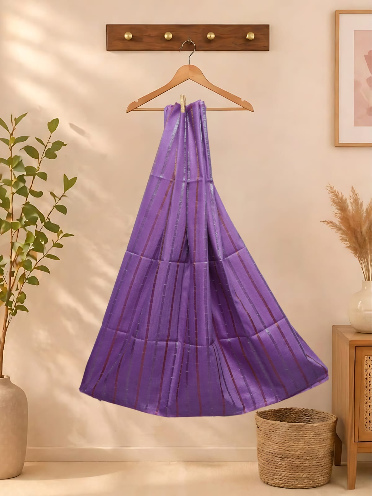 Art Silk Sarees Lavender
