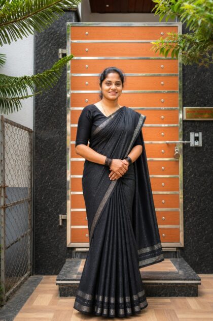 Moonga Silk Sarees Black