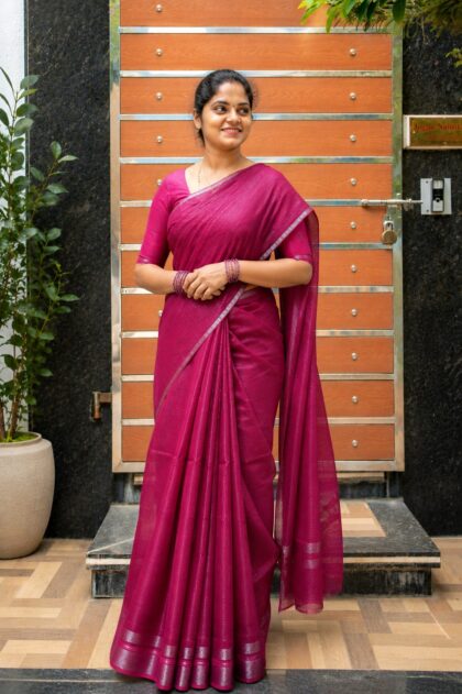 Moonga Silk Sarees Pink