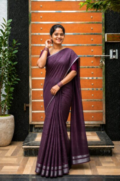 Moonga Silk Sarees Wine