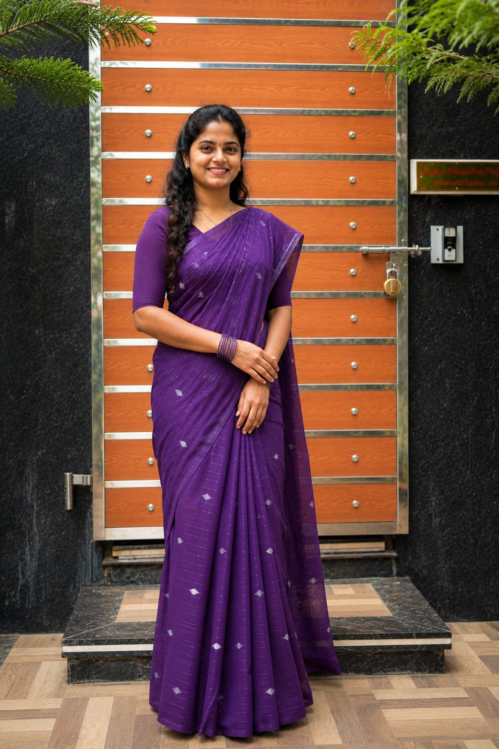 Tussar Silk Sarees Megenta - Image 2