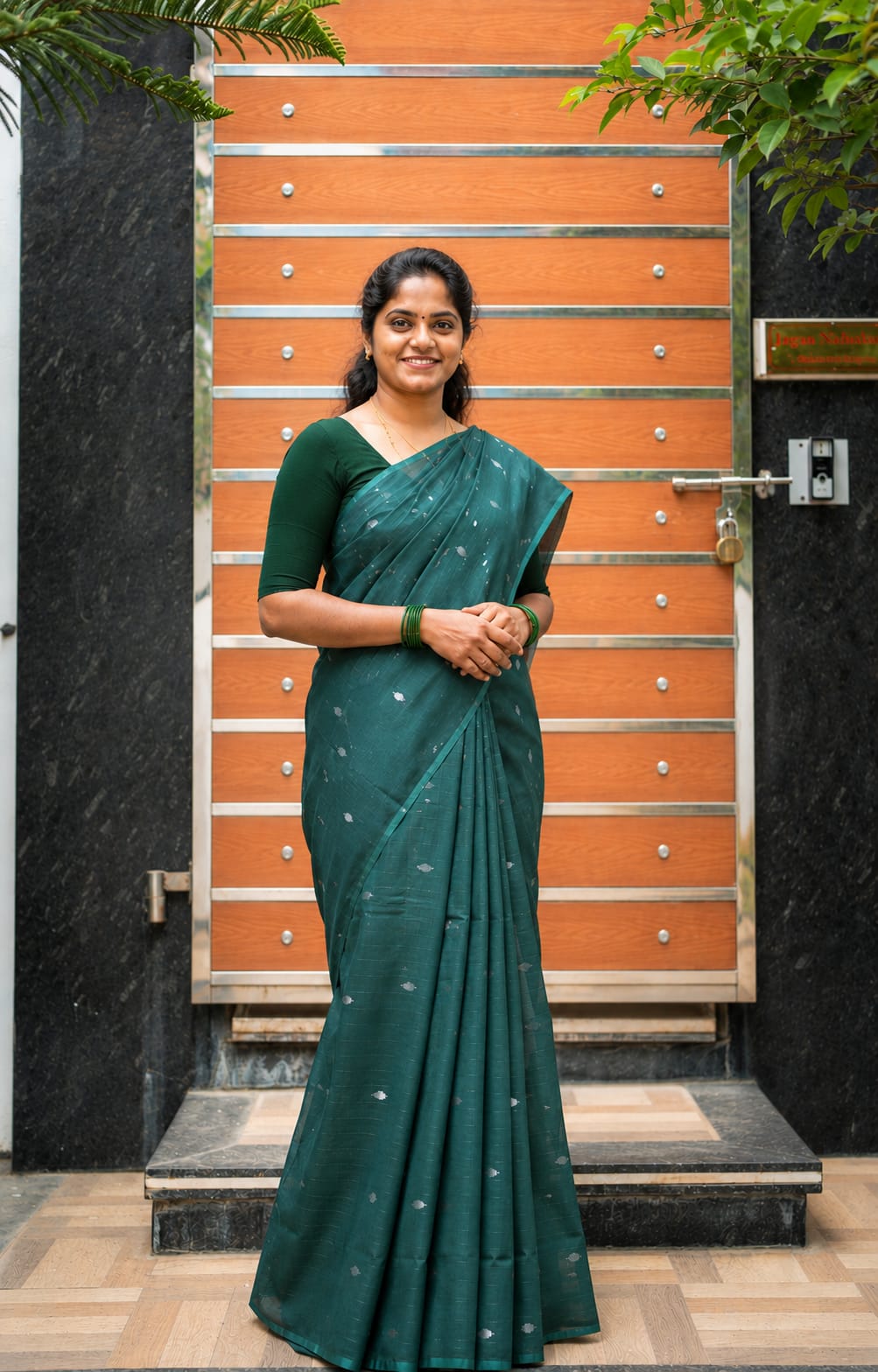 Tussar Silk Sarees Green - Image 2