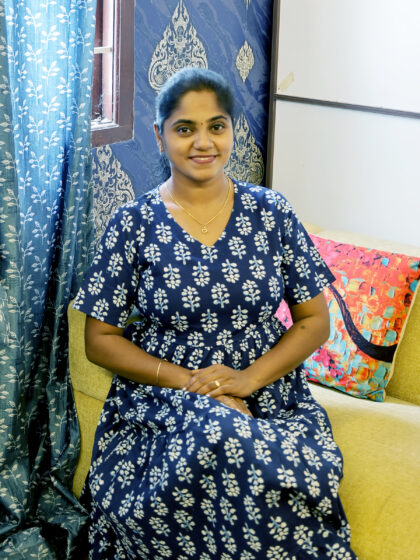 Cambric Cotton Frocks Blue