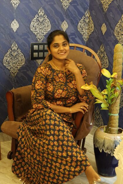 Cotton Palazzo Set Navy Blue Lotus