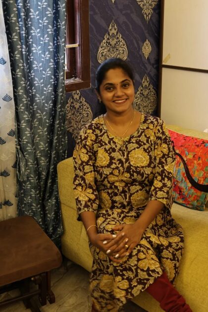 A Line Cotton Kurti Purple