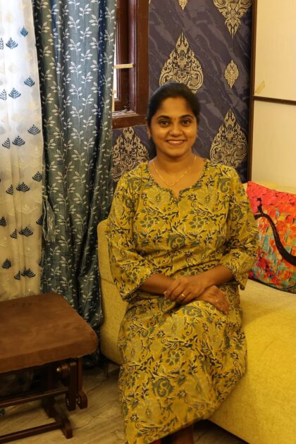 A Line Cotton Kurti Yellow