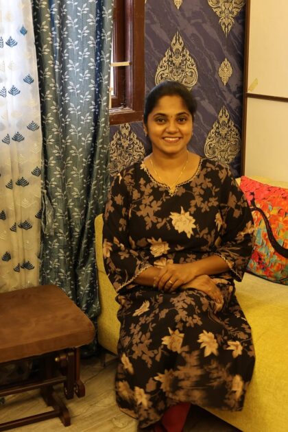 A Line Cotton Kurti Black