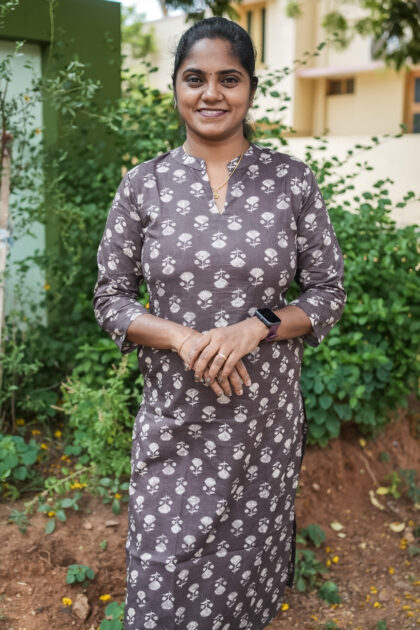 A Line Summer Cotton Kurtis Brown