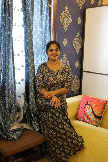Stylish Cotton Palazzo Set Navy Blue
