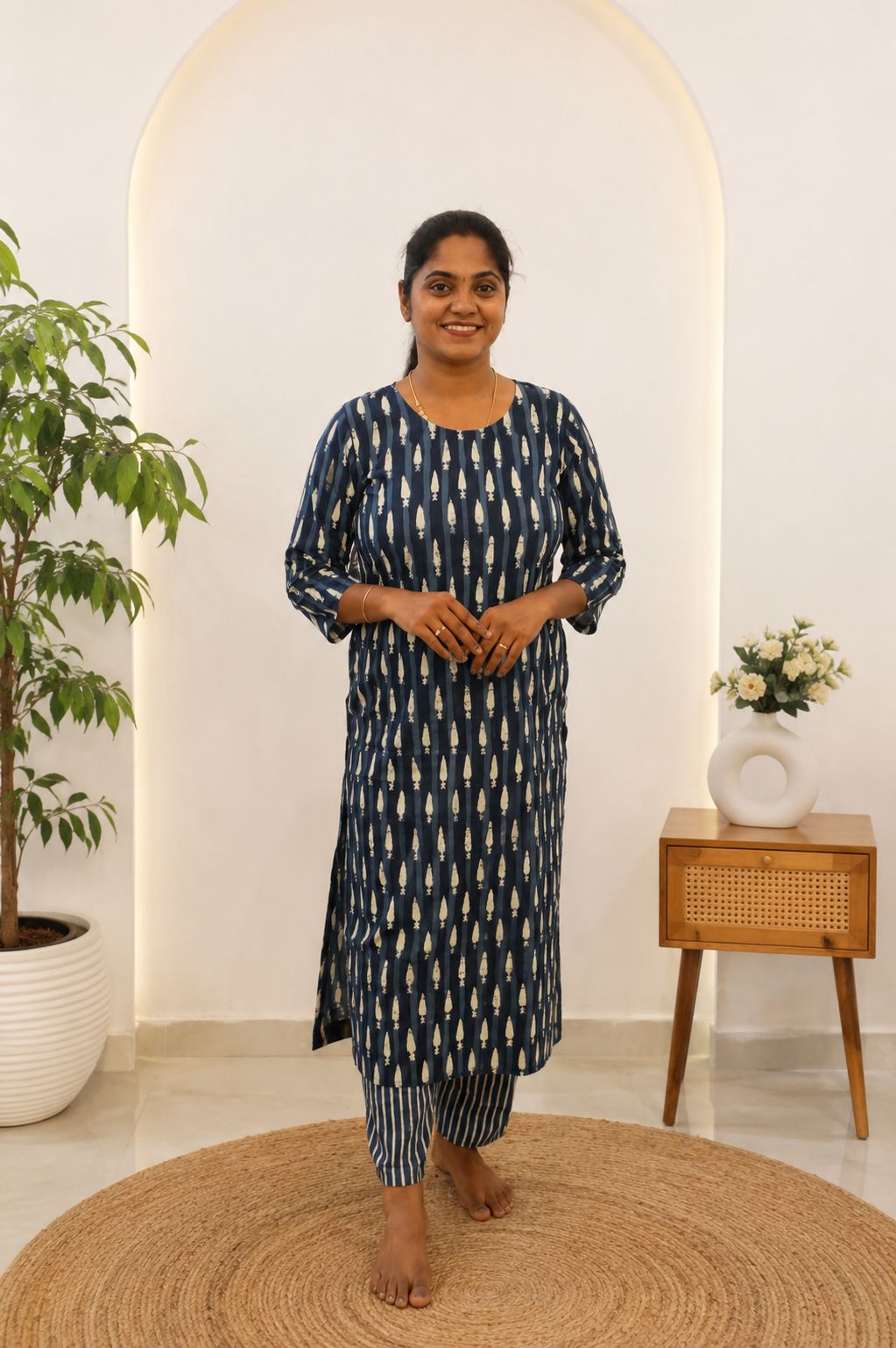 New Cotton Co-ord Set Blue - Image 3