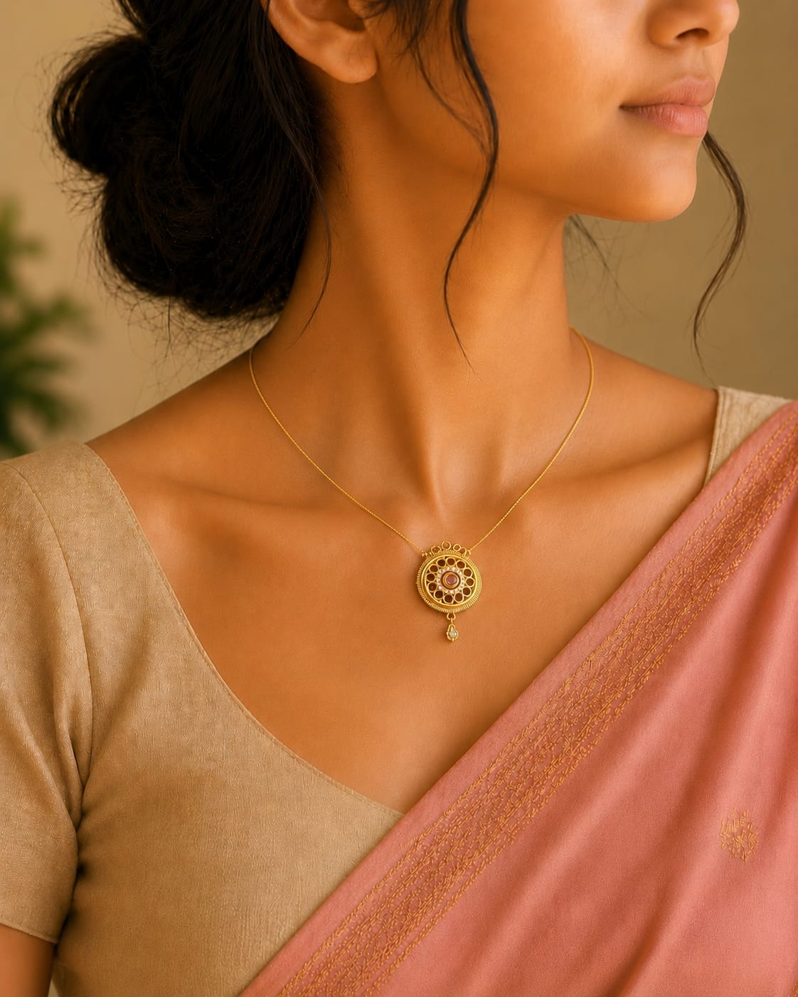 Filigree Cercular Pendent