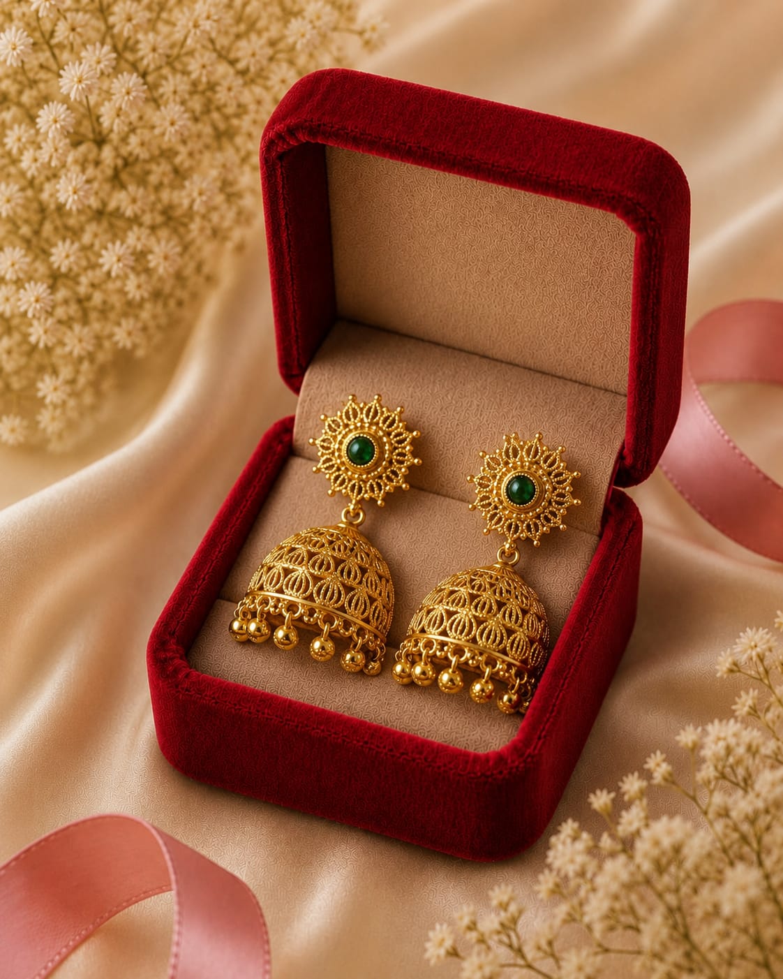 Traditional Classic Bell Green Green Jumkha - Image 2