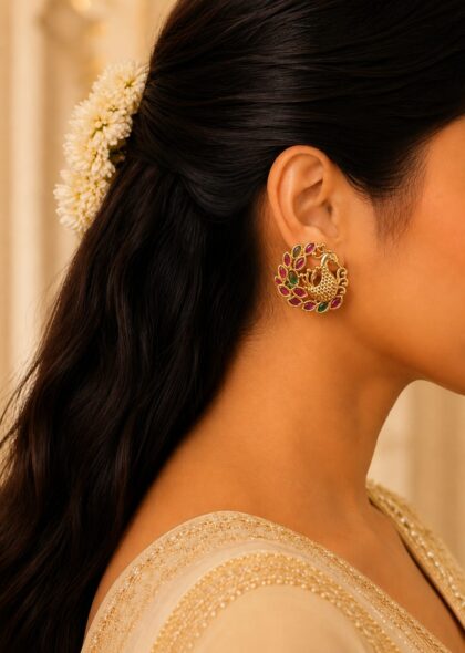Peacock Earring Stud