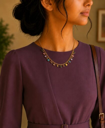 Multi Round Stone Pendent