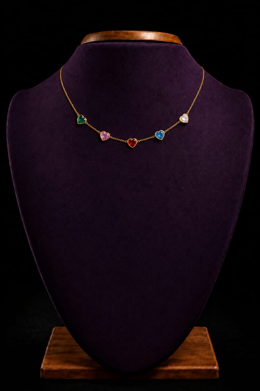 Multi Colour Heart Pendent - Image 2