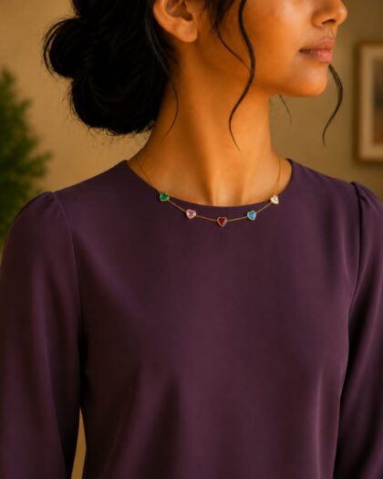 Multi Colour Heart Pendent