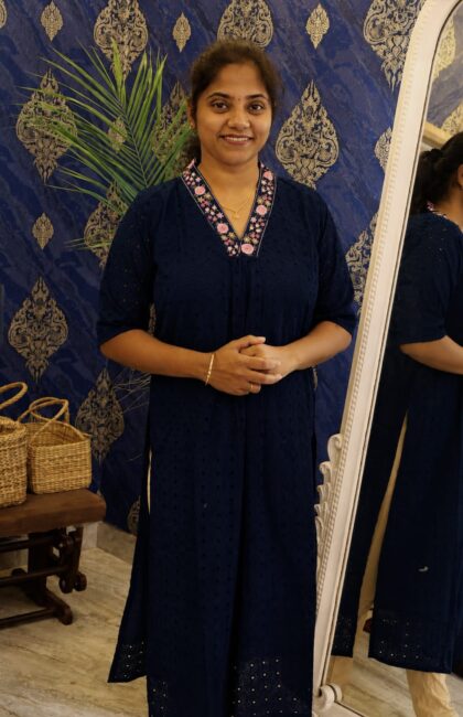 Cotton V Neck Kurti