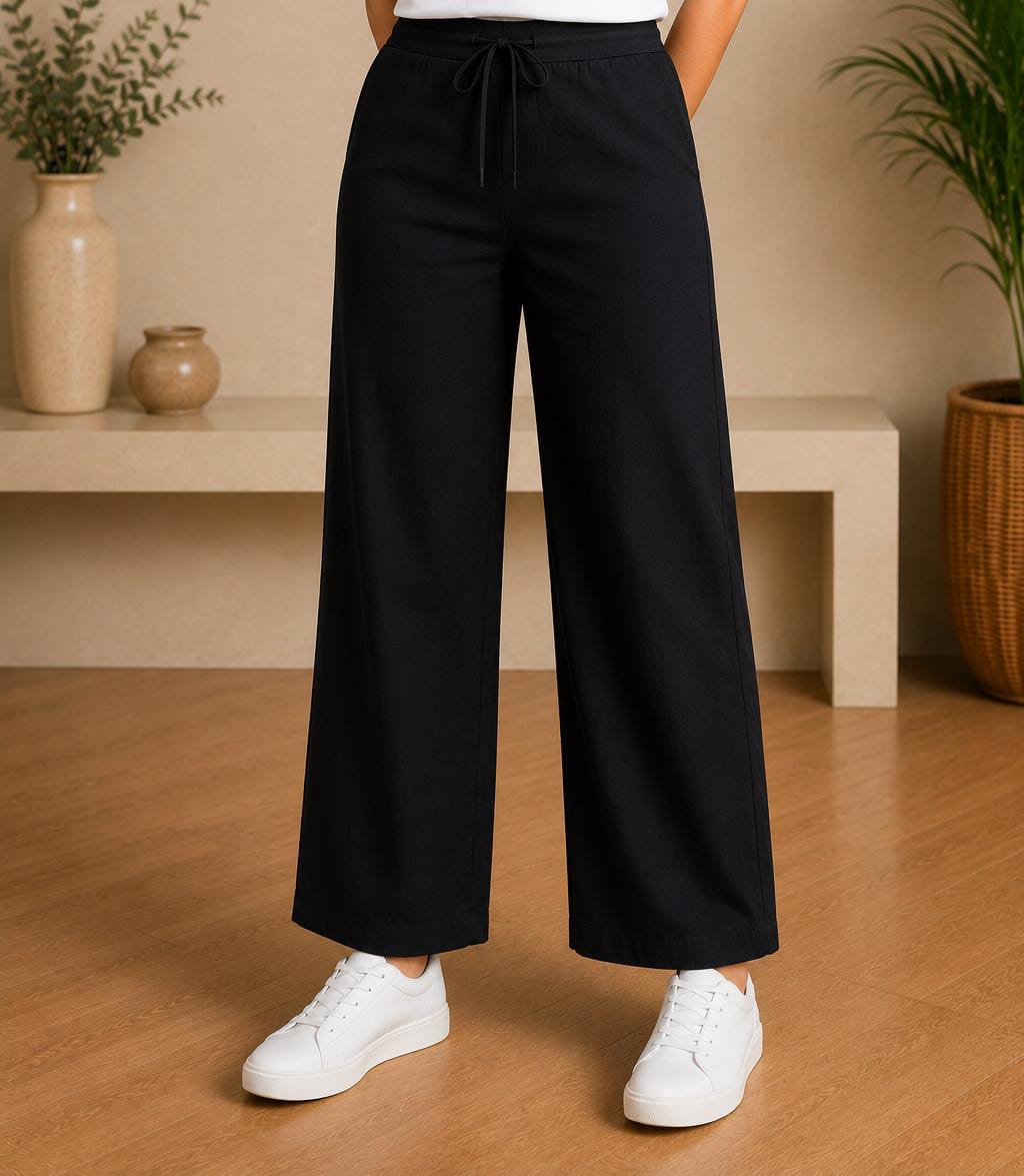 New Kaadi Strechable Pants Black