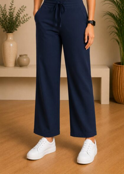 New Kaadi Strechable Pants NavyBlue