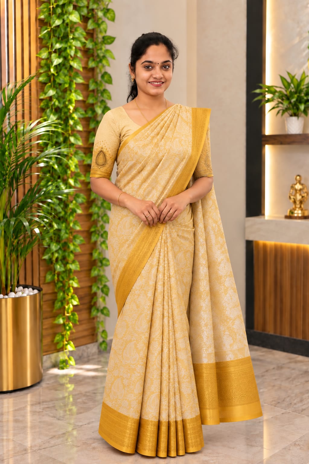 Neeta Ambani Inspired Saree Golden