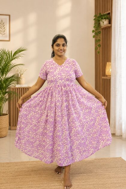 Georgette frocks Purple