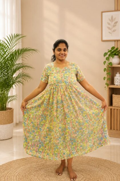Georgette Frocks Green