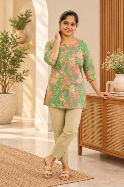 Stylish Short Top Sage Green