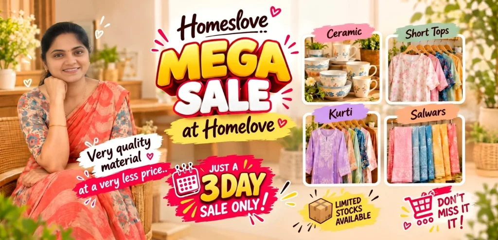 Mega Sale at Homeslove Banner
